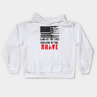 Because of the Brave logo Kids Hoodie